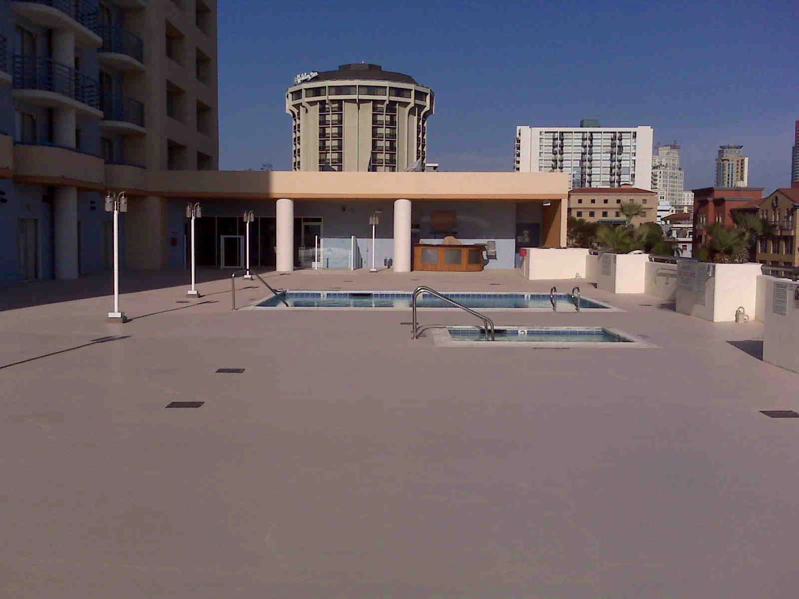 Rooftop pool high-rise residential