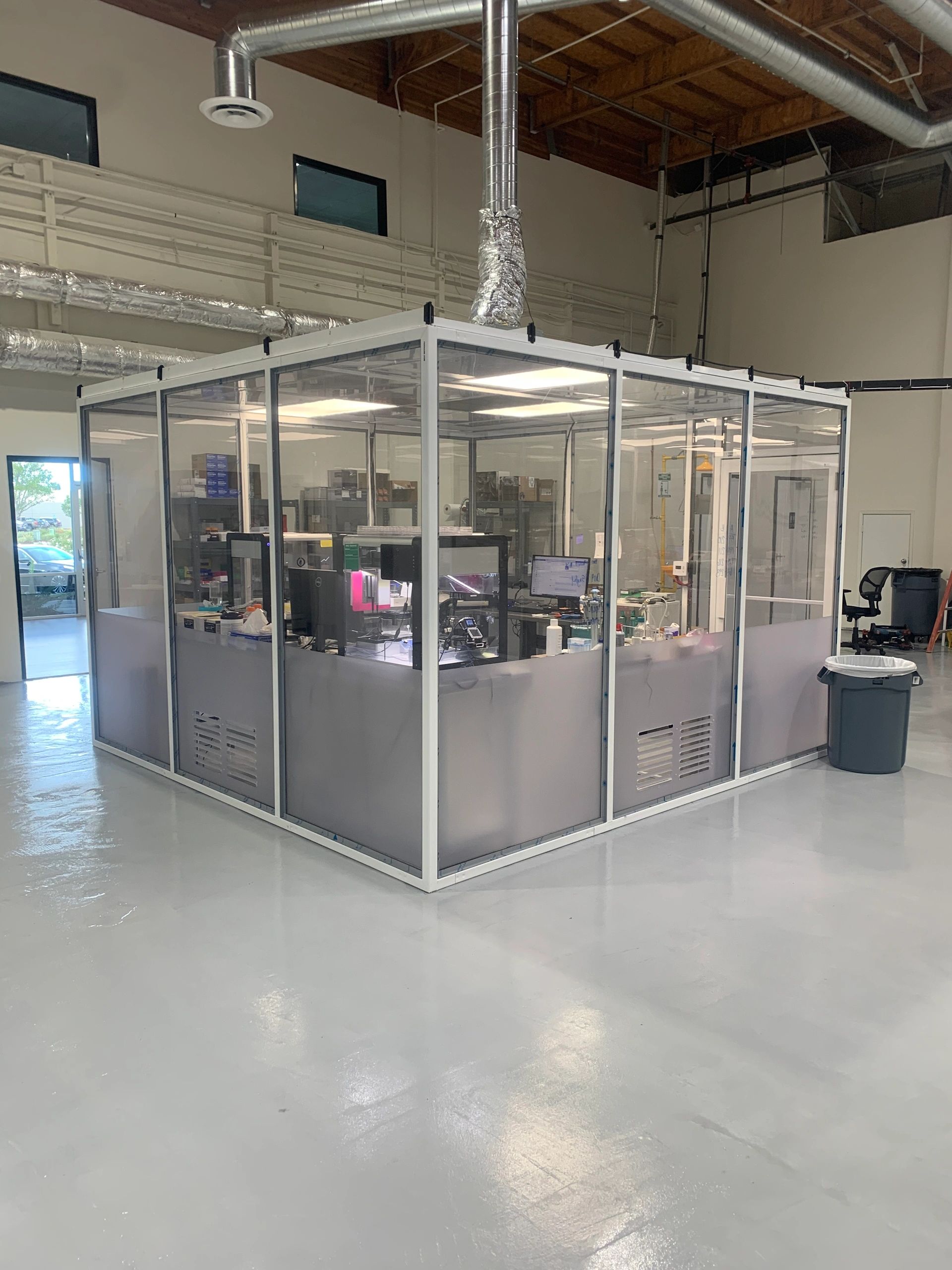 Modular office warehouse enclosure