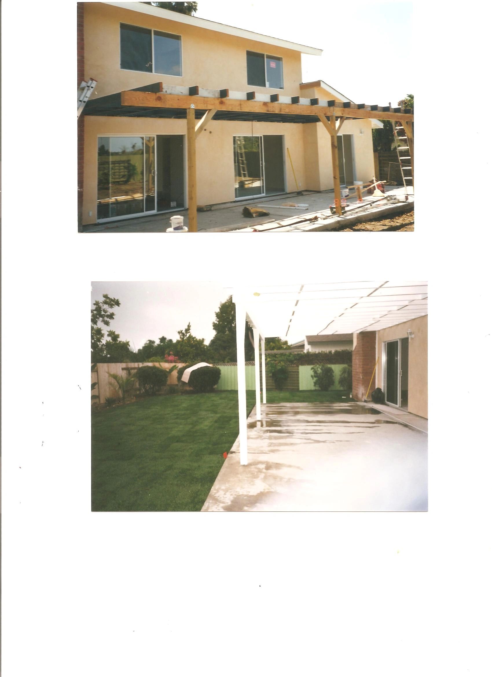 Residential pergola construction