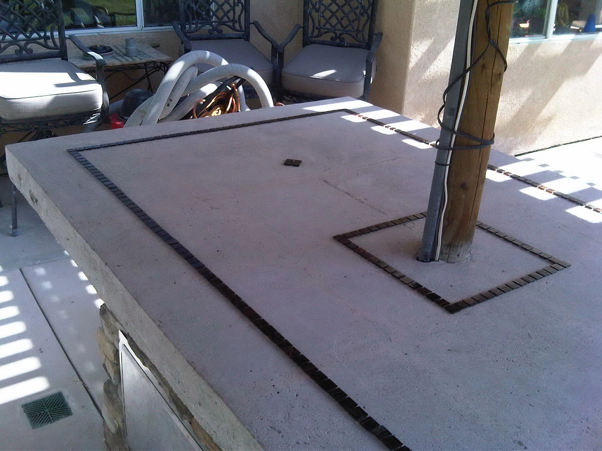 Outdoor patio concrete tile